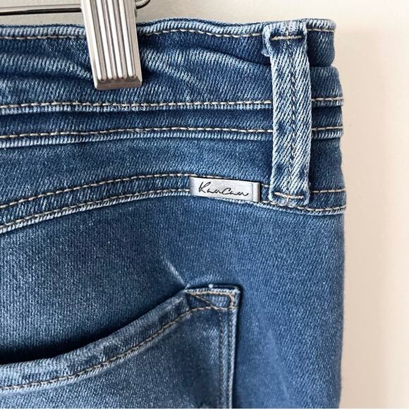 Kancan Klover Mid Rise Slim Straight Jeans Women’s size 3XL Button Fly Blue - Picture 8 of 11